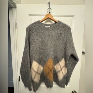 NWOT Madewell Gray Fuzzy Sweater